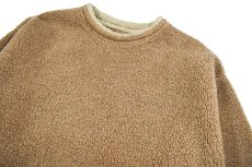 画像2: Used St John's Bay Fleece Crew Neck Brown made in USA (2)