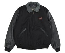 画像1: Used Holloway Melton/Leather Varsity Jacket "Verizon" made in USA (1)