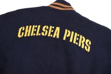 画像6: Used Game Sportswear Melton/Leather Varsity Jacket "Chelsea Piers" made in USA (6)