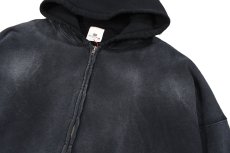 画像2: MOOJI MOOJI US Oversize Zip Up Hoodie Aged Black (2)