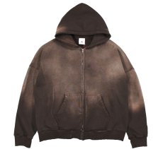 画像1: MOOJI MOOJI US Oversize Zip Up Hoodie Aged Brown (1)