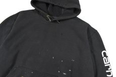 画像2: Used Carhartt Pullover Sweat Hoodie Black (2)