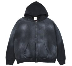 画像1: MOOJI MOOJI US Oversize Zip Up Hoodie Aged Black (1)