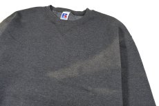 画像2: Used Russell Athletic Blank Sweat Shirt Fade Charcoal (2)