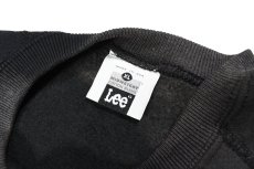 画像4: Used Lee Raglan Sleeve Blank Sweat Shirt Fade Black made in USA (4)