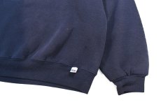 画像3: Used Russell Athletic Blank Sweat Shirt Fade Navy (3)