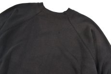 画像2: Used Raglan Sleeve Blank Sweat Shirt Fade Black (2)