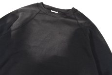 画像2: Used Lee Raglan Sleeve Blank Sweat Shirt Fade Black made in USA (2)