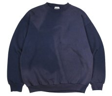 画像1: Used Tultex Blank Sweat Shirt Fade Navy made in USA (1)