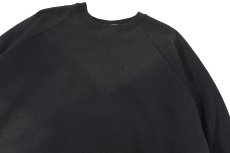 画像2: Used Fruit of the Loom Raglan Sleeve Blank Sweat Shirt Fade Black (2)