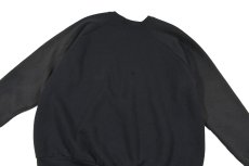 画像5: Used Fruit of the Loom Raglan Sleeve Blank Sweat Shirt Fade Black (5)