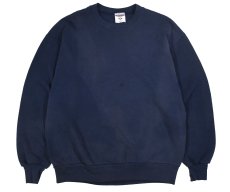 画像1: Used Jerzees Blank Sweat Shirt Fade Navy made in USA (1)