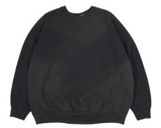 画像1: Used Fruit of the Loom Raglan Sleeve Blank Sweat Shirt Fade Black (1)