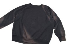 画像5: Used Pannill Raglan Sleeve Blank Sweat Shirt Fade Black made in USA (5)