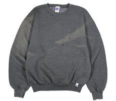 画像1: Used Russell Athletic Blank Sweat Shirt Fade Charcoal (1)