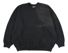 画像1: Used Fruit of the Loom Raglan Sleeve Blank Sweat Shirt Fade Black (1)