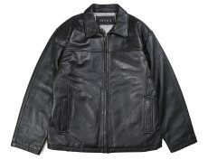 画像1: Used Perry Ellis Portfolio Leather Jacket Black (1)