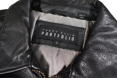 画像4: Used Perry Ellis Portfolio Leather Jacket Black (4)