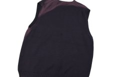 画像4: Used Lands' End Cotton Knit Vest Fade Navy (4)