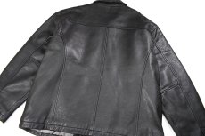 画像7: Used Perry Ellis Portfolio Leather Jacket Black (7)