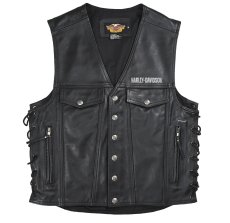 画像1: Used Harley-Davidson Leather Vest (1)