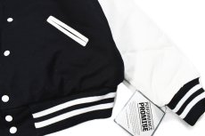 画像3: Holloway Melton/Leather Varsity Jacket Dark Navy/White (3)