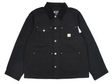 画像1: Carhartt Duck Unlined Chore Coat Black (1)