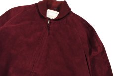 画像2: Used Jeffrey Banks for Lakeland Fake Suede Jacket Burgundy (2)