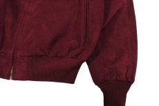 画像3: Used Jeffrey Banks for Lakeland Fake Suede Jacket Burgundy (3)