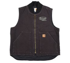 画像1: Used Carhartt Duck Vest Dark Brown "Wetland" (1)