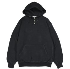 画像1: Used Russell Athletic × L.L.Bean Button Sweat Hoodie Black Over Dye made in USA (1)