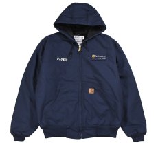 画像1: Used Carhartt Duck Active Jacket Navy "ReConserve" (1)