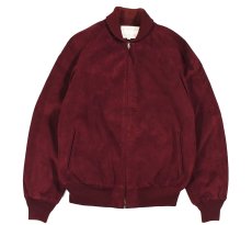 画像1: Used Jeffrey Banks for Lakeland Fake Suede Jacket Burgundy (1)