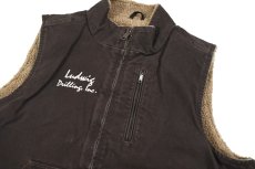 画像2: Used Carhartt Duck Boa Vest Dark Brown "Ludwig Drilling Inc." (2)