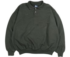 画像1: Deadstock WEK Clothing Sweat Polo Dark Khaki made in USA (1)