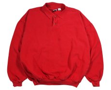 画像1: Used WEK Clothing Sweat Polo Red made in USA (1)