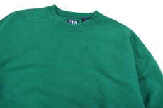 画像2: Used Gap Blank Sweat Shirt Green made in USA (2)