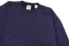 画像2: Used Gap Blank Sweat Shirt Navy (2)