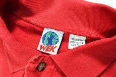 画像4: Used WEK Clothing Sweat Polo Red made in USA (4)