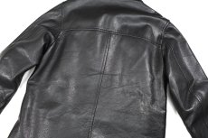 画像7: Used J.Crew Leather Coat Black (7)