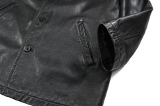 画像3: Used J.Crew Leather Coat Black (3)