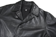 画像6: Used J.Crew Leather Coat Black (6)