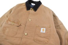 画像2: Used Carhartt Michigan Chore Coat Brown made in USA (2)