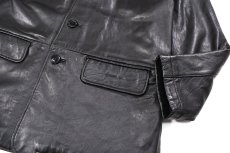 画像3: Used Perry Ellis Leather Coat Black (3)