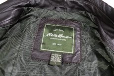 画像5: Used Eddie Bauer Leather Coat Dark Brown (5)