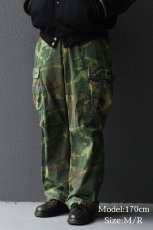 画像8: Used Us Army Cotton Poplin Rip Stop Jungle Fatigue Pants ERDL Leaf Camo (8)