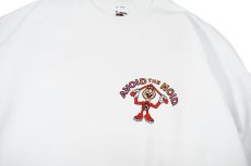 画像2: Used Raglan Sleeve Print Sweat Shirt "Domino's Pizza, Avoid The Noid" made in USA (2)