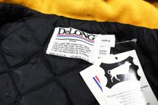 画像4: Deadstock DeLong Melton/Leather Hooded Varsity Jacket made in USA (4)