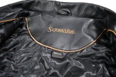 画像4: Deadstock St John's Bay Leather Jacket Black (4)