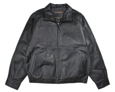 画像1: Deadstock St John's Bay Leather Jacket Black (1)